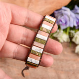 Boho Leather Wrap Bracelet Mother's Gift