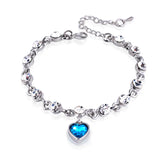 Crystal Love Bracelet Birthday Gift Fine Jewelry