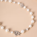 Heart Faux Pearl Multi-layers Necklace Wedding Jewelry Gift