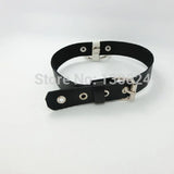 Hot Dark Rivet Leather Choker Necklace Cross Goth Collar