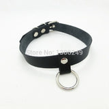 Hot Dark Rivet Leather Choker Necklace Cross Goth Collar