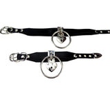 Women Harajuku Punk Choker Necklace Goth LOCK&KEY Rivet Collar