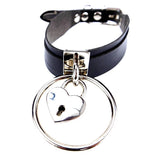 Women Harajuku Punk Choker Necklace Goth LOCK&KEY Rivet Collar