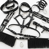 Harajuku Punk Choker Necklace Three Row Goth Big O-Round Rivet Collar