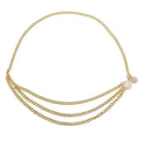 Women High Waist Chain Belt Sexy Beach Metal Belly Body Chain Multilayer