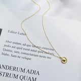 18K Plated Round Charm Pendant Necklace 925 Sterling Sliver