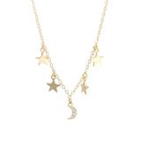 18K Plated Round Charm Pendant Necklace 925 Sterling Sliver