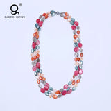 Shell Gemstone Necklace Various Shapes Women's Jewelry