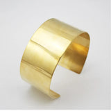 Golden Metal Wide Brass Bangle Bracelets