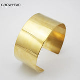 Golden Metal Wide Brass Bangle Bracelets
