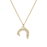 925 Sterling Silver Crescent Moon Pendant Necklace for Women