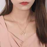 925 Sterling Silver Crescent Moon Pendant Necklace for Women