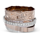 Multilayer Rose Rings for Women CZ Inlay Wedding Jewelry
