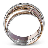 Multilayer Rose Rings for Women CZ Inlay Wedding Jewelry