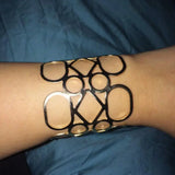 Punk Metal Opening Bracelets Cuff Bangle For Women Girls