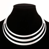 Women Multilayer Punk Necklace Charm Silver Plated