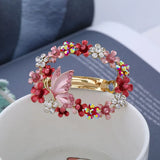 Retro Rhinestone Butterfly Hair Clip Enamel Flower Barrettes