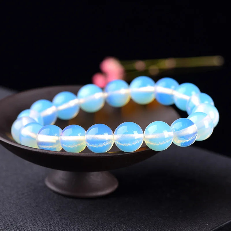 Opal Moon Stone Bracelet Colorful Cat Eyes Stone Rope Jewelry