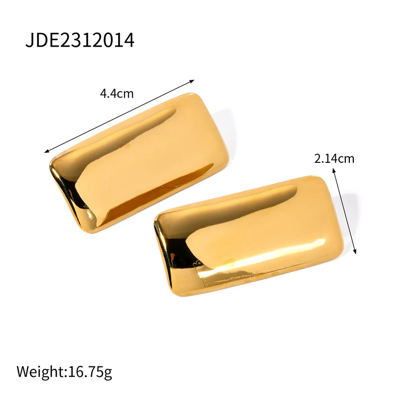 Stainless Steel Rectangular Earrings Minimalist Jewelry