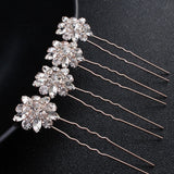 Bridal Crystal Pearl Hairpin Set Wedding Hair Accessories U-shaped Clips