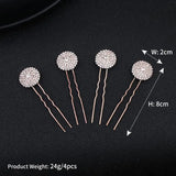 Bridal Crystal Pearl Hairpin Set Wedding Hair Accessories U-shaped Clips