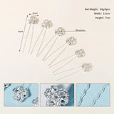 Bridal Crystal Pearl Hairpin Set Wedding Hair Accessories U-shaped Clips