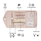 Foldable Jewelry Carrying Bag for Women Earring Necklace Watches Bracelet
