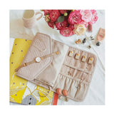Foldable Jewelry Carrying Bag for Women Earring Necklace Watches Bracelet
