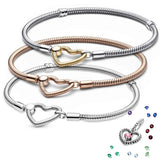 Heart Closure Snake Chain Bracelet