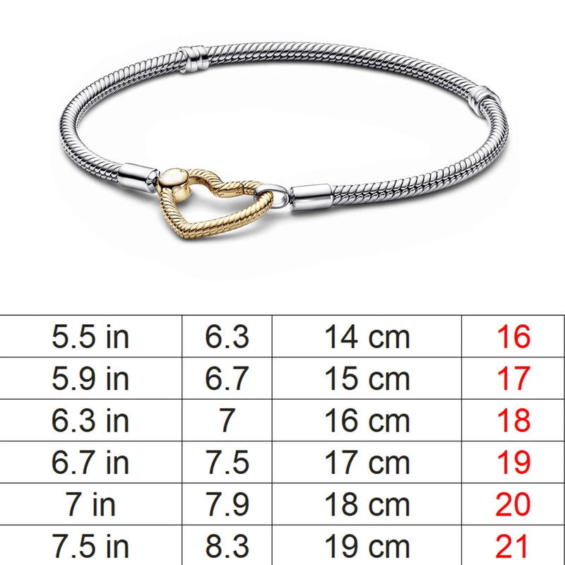 Heart Closure Snake Chain Bracelet