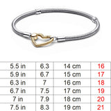 Heart Closure Snake Chain Bracelet