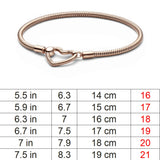 Heart Closure Snake Chain Bracelet