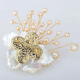Freshwater Pearl Aventurine Citrine Carnelian Pin Brooch Pendant