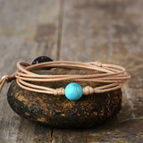 Women Friendship Bracelets Natural Stones 3 Strands Wrap Bracelet