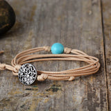 Women Friendship Bracelets Natural Stones 3 Strands Wrap Bracelet