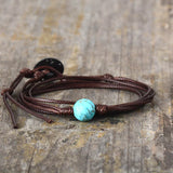 Women Friendship Bracelets Natural Stones 3 Strands Wrap Bracelet