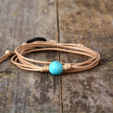 Women Friendship Bracelets Natural Stones 3 Strands Wrap Bracelet