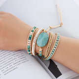 Women's Hematite Crystal Bead Wrap Bracelet