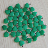 Heart Shaped Malaysian Jade Stone Love Bead Pendant 20mm for DIY Jewelry Making