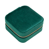Women Gift Zipper Closure Travel Jewelry Box Double Layer