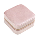 Women Gift Zipper Closure Travel Jewelry Box Double Layer