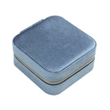 Women Gift Zipper Closure Travel Jewelry Box Double Layer