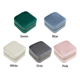 Women Gift Zipper Closure Travel Jewelry Box Double Layer