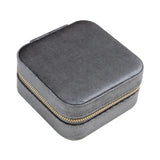 Women Gift Zipper Closure Travel Jewelry Box Double Layer