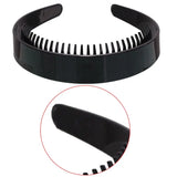 Women Girl 2.5cm Plain Headband with Teeth Comb Plastic Hair Hoop