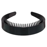 Women Girl 2.5cm Plain Headband with Teeth Comb Plastic Hair Hoop