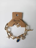 Evil Eye Bead Heart Key Star Bangle Bracelet Gift