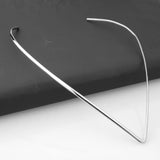 V Shape Choker Necklace Silver Jewelry Stainless Steel
