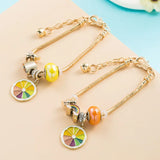 Stainless Steel Cat Rainbow Crystal Adjustable Bracelet