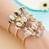 Stainless Steel Cat Rainbow Crystal Adjustable Bracelet